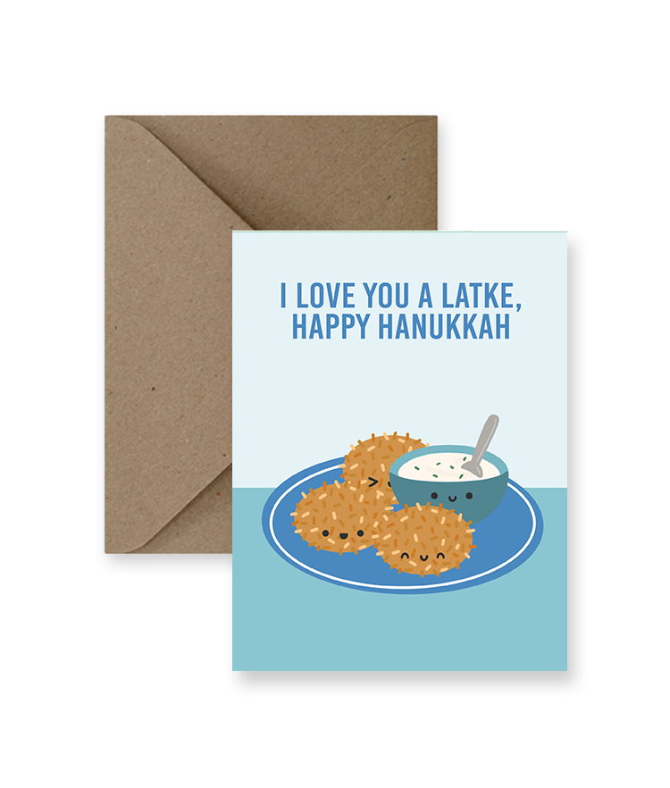 Latke Hanukkah Holiday Card