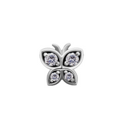 Butterfly Titanium Threadless Pin