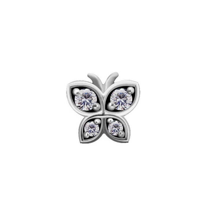 Butterfly Titanium Threadless Pin