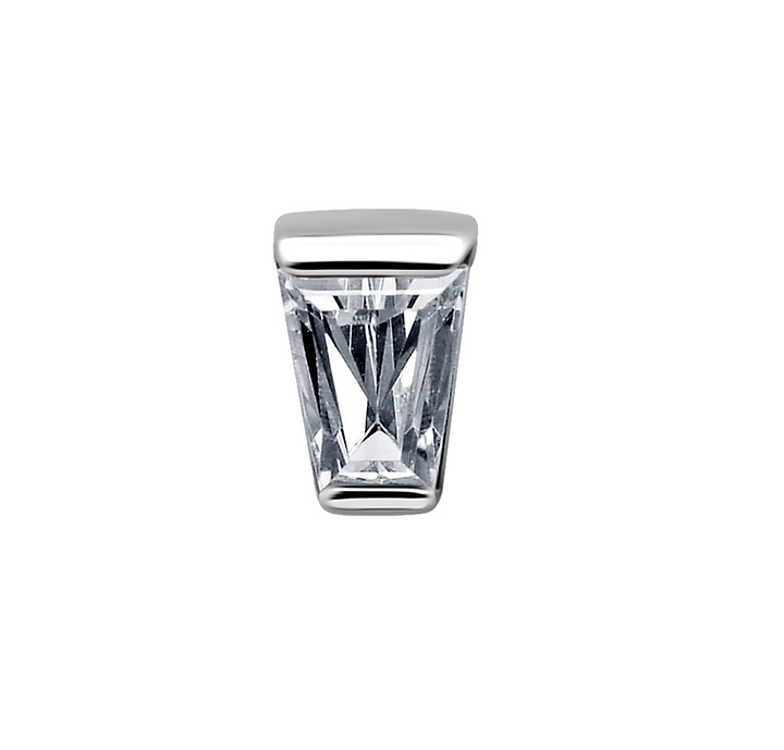 Tapered Baguette Titanium Threadless Pin