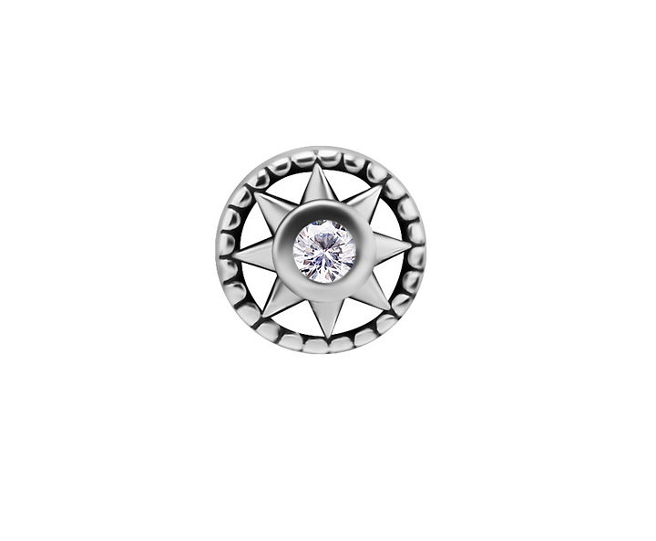 Sun Titanium Threadless Pin