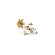 4.5mm Pearl Trinity Threaded Stud Earring