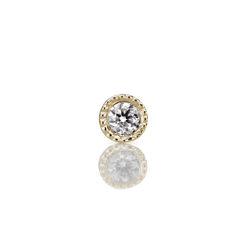 1.5mm Scalloped Set Diamond Threaded Stud