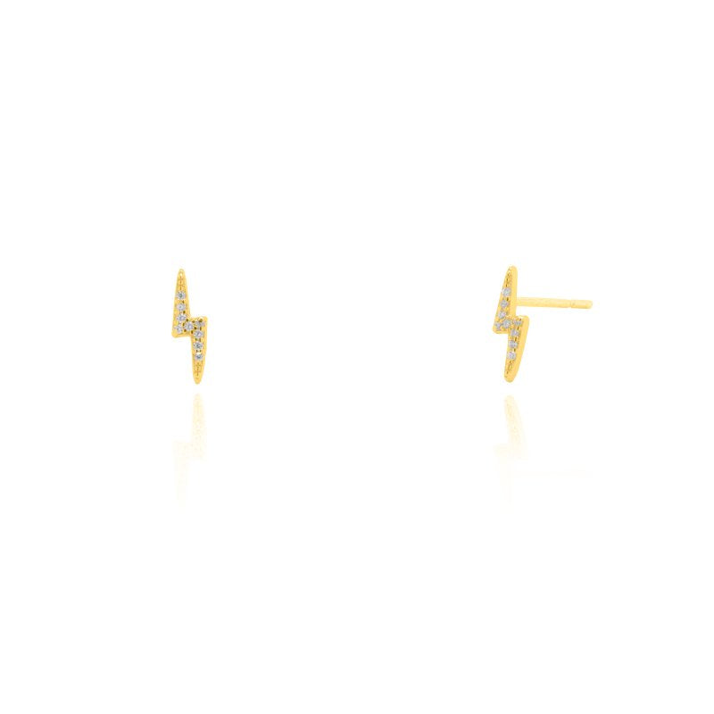 Pavé Lightning Bolt Earring