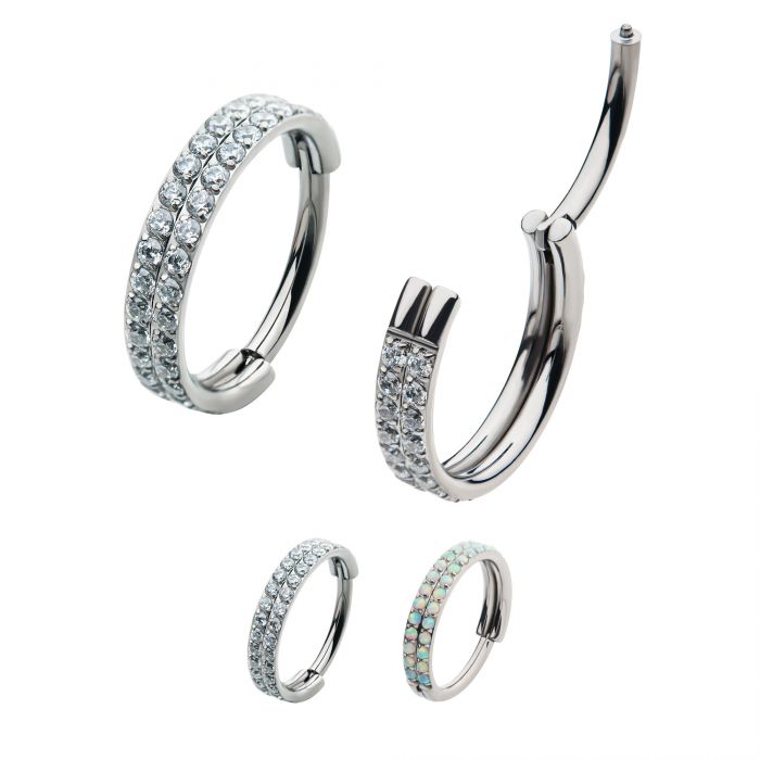 Double Row Stone Titanium Clicker