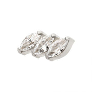 Prong Set Marquise Titanium Threadless Pin