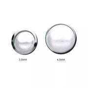 Bezel Set White Pearl Titanium Threadless Pin