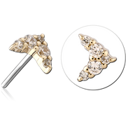 MERMAID TAILS GOLD THREADLESS PIN