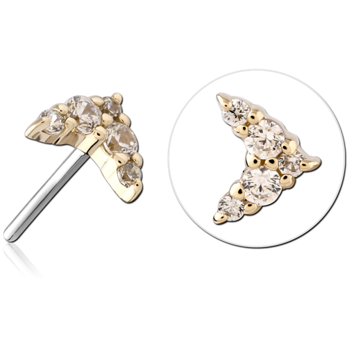 MERMAID TAILS GOLD THREADLESS PIN